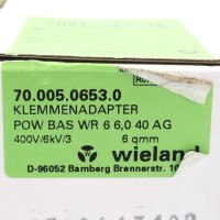 Wieland Klemmenadapter POW BAS WR 6 6,0 40 AG 70.005.0653.0 (4Stk.) OVP
