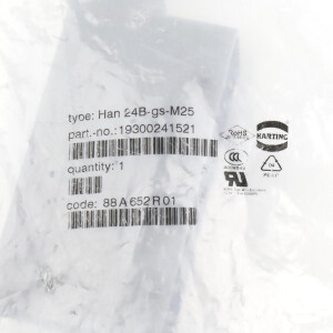 Harting Tüllengehäuse Han 24B-gs-M25 19300241521 OVP
