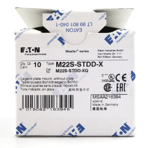 Eaton Schildträger M22S-STDD-X 216394 (15Stk.) OVP
