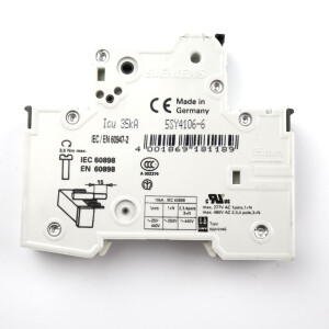 Siemens Leitungsschutzschalter 5SY4106-6 GEB