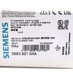Siemens Blindverschluss 3SB3921-0AA (5Stk.) OVP