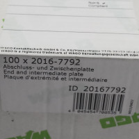 WAGO Abschluss- und Zwischenplatte 2016-7792 (100Stk.) SIE