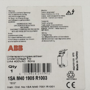ABB Unterspannungsauslöser UA4-400 1SAM401905R1003 OVP