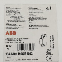 ABB Unterspannungsauslöser UA4-400 1SAM401905R1003 OVP
