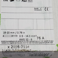 WAGO 1-Leiter-N-Trennklemme 2016-7114 (22Stk.) OVP