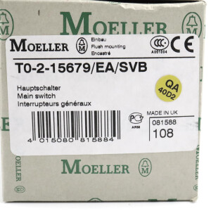 Moeller Hauptschalter T0-2-15679/EA/SVB 081588 OVP