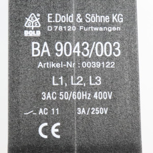 E.Dold & Söhne Unterspannungsrelais BA 9043/003 0039122 NOV