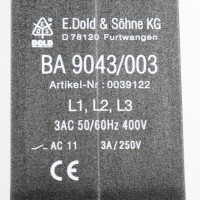 E.Dold & Söhne Unterspannungsrelais BA 9043/003 0039122 NOV