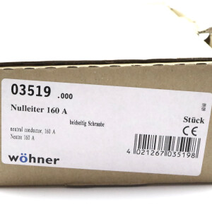 Wöhner Nulleiter 03519 (9Stk.) OVP