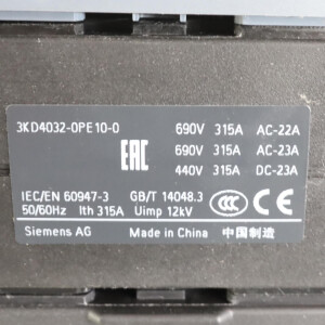 Siemens Lasttrennschalter 3KD4032-0PE10-0 GEB