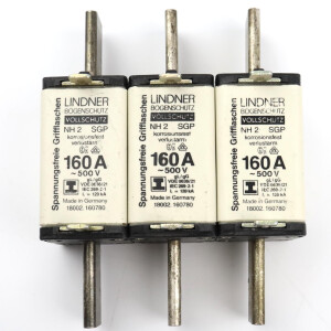 Lindner NH-Sicherungseinsatz 18002.160780 500V 160A (3Stk.) GEB