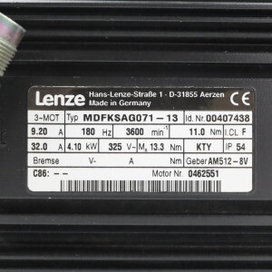 Lenze Servomotor MDFKSAG071-13 00407438 GEB