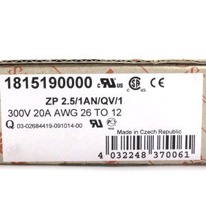 Weidmüller Steckverbinder ZP 2.5/1AN/QV/1 1815190000 (30Stk.) OVP