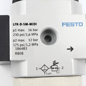 Festo Filter-Regelventil LFR-1/4-D-5M-MIDI 186483 NOV