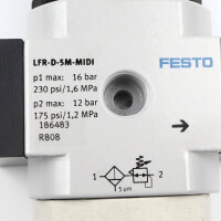 Festo Filter-Regelventil LFR-1/4-D-5M-MIDI 186483 NOV