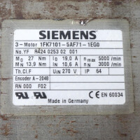 Siemens Synchronservomotor 1FK7101-5AF71-1EG0 GEB