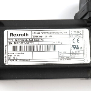 Rexroth Servomotor MKD025A-144-KG0-KN R911281878 NOV