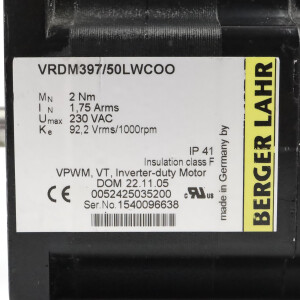 BERGER LAHR Schrittmotor VRDM397/50LWCOO 0052425035200 GEB