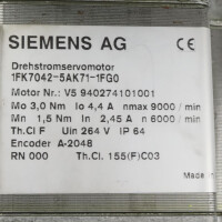 Siemens Synchronservomotor 1FK7042-5AK71-1FG0 GEB