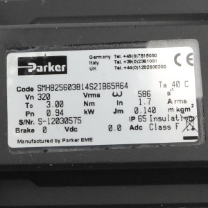 Parker Servomotor SMH825603814S2IB65A64 GEB