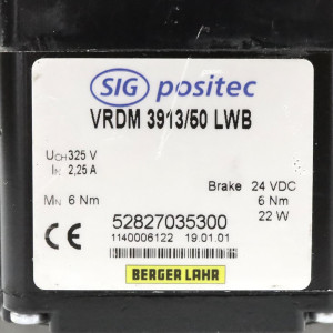 BERGER LAHR Schrittmotor VRDM 3913/50 LWB 0052827035300 + RSM 4/891.124.1S GEB