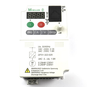 Moeller Frequenzumrichter DF51-322-025 0,25kW GEB