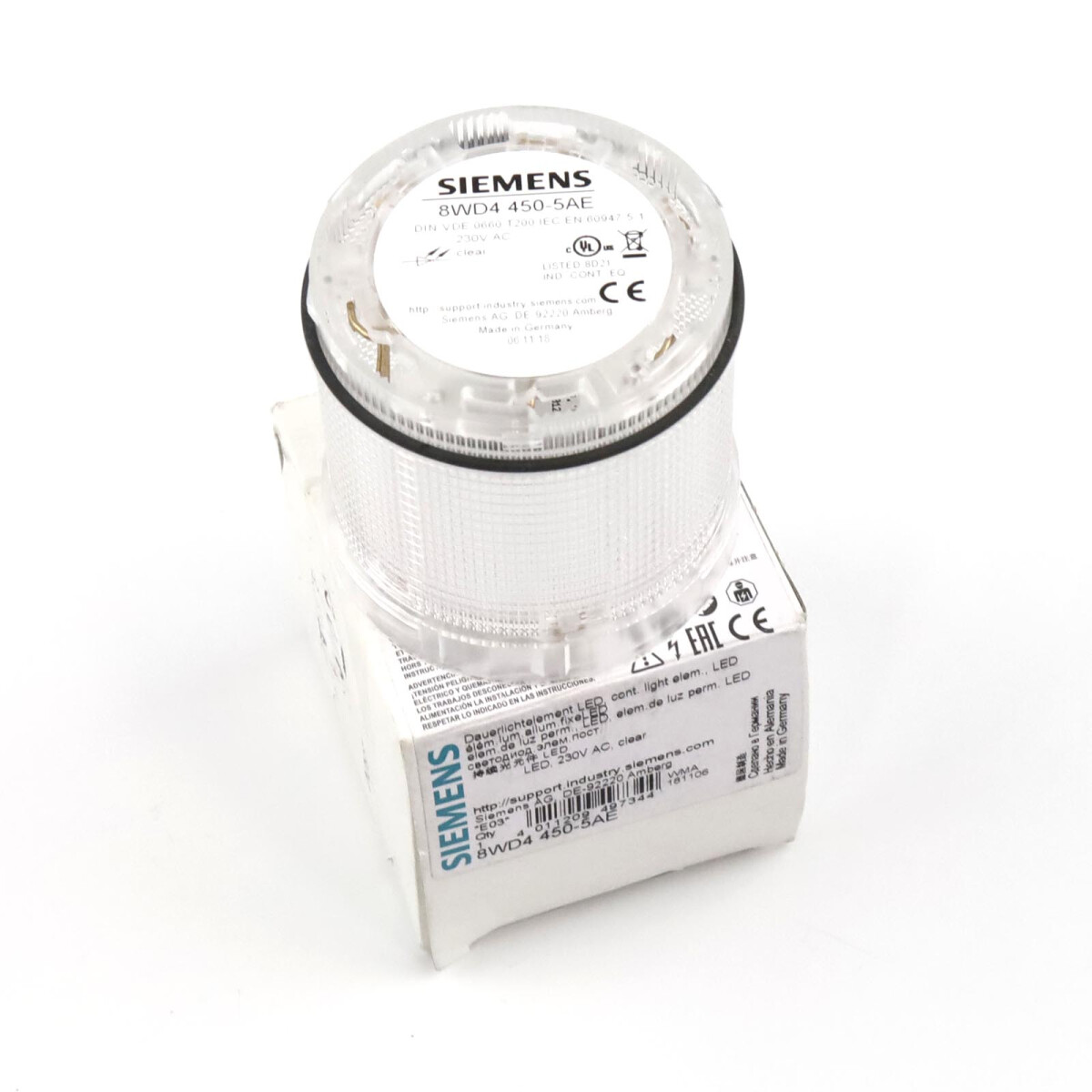 Siemens Dauerlichtelement klar 8WD4 450-5AE OVP