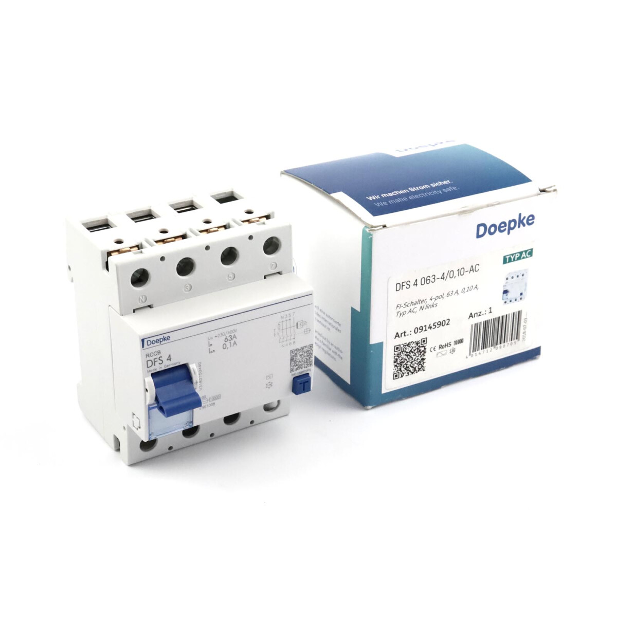 Doepke Fehlerstromschutzschalter DFS 4 063-4/0,10-AC 0914590