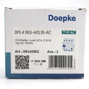 Doepke Fehlerstromschutzschalter DFS 4 063-4/0,10-AC 09145902 OVP