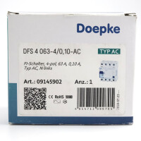 Doepke Fehlerstromschutzschalter DFS 4 063-4/0,10-AC 09145902 OVP