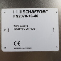 Schaffner Netzfilter FN2070-16-46 250V 50/60Hz NOV