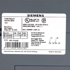 Siemens Zeitrelais 3RP2540-2BB30 OVP