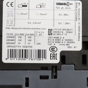 Siemens Leistungsschalter 3RV2711-1DD10 OVP