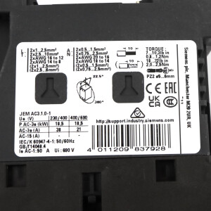 Siemens Leistungsschütz 3RT2028-1BB44-3MA0 OVP