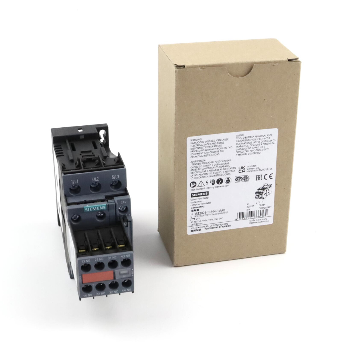 Siemens Leistungsschütz 3RT2026-1FB44-3MA0 OVP