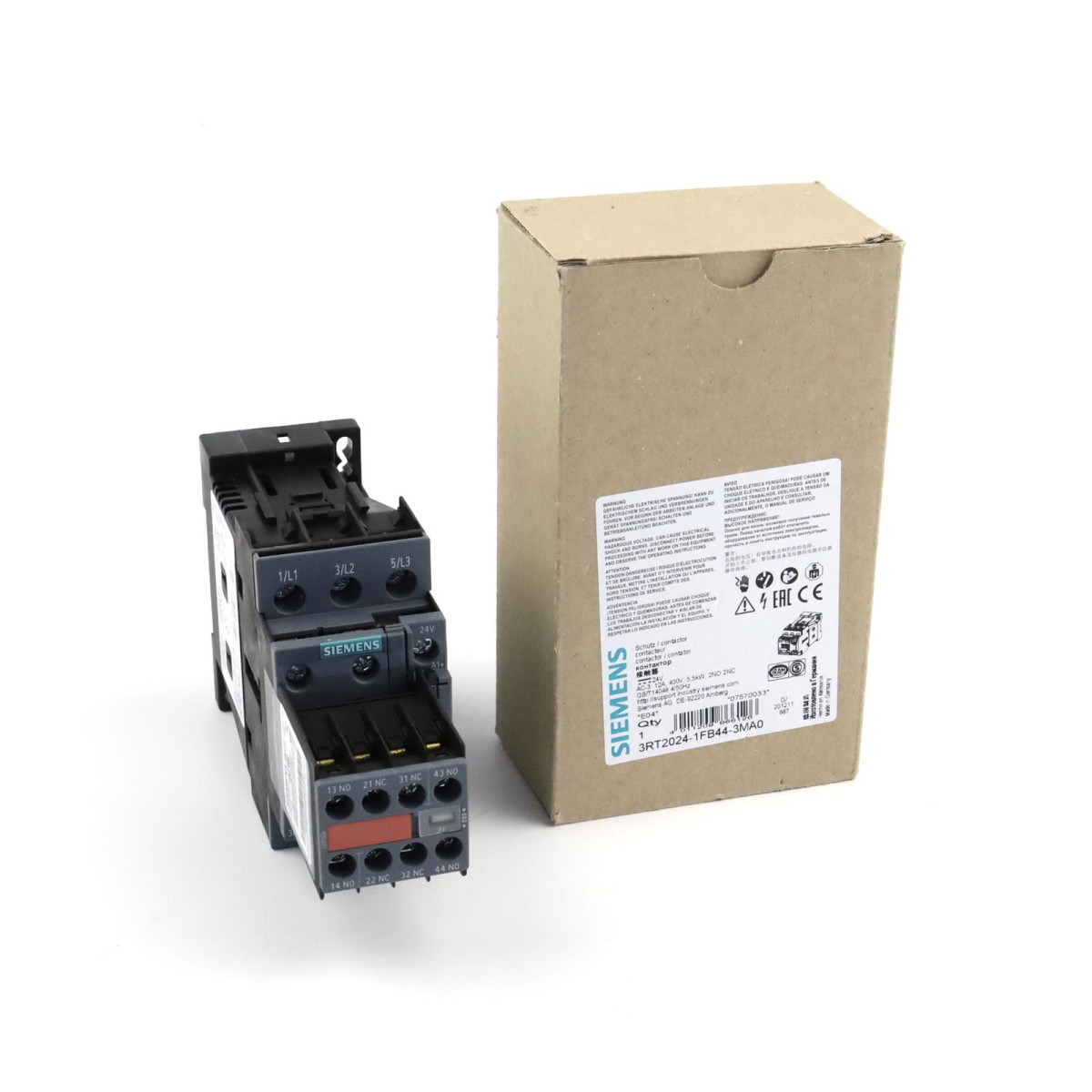 Siemens Leistungsschütz 3RT2024-1FB44-3MA0 OVP