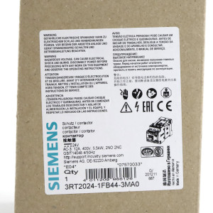Siemens Leistungsschütz 3RT2024-1FB44-3MA0 OVP