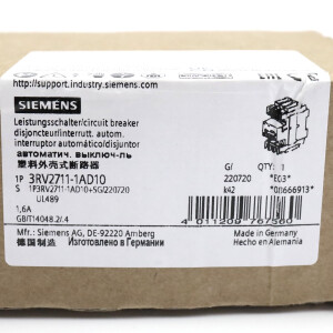 Siemens Leistungsschalter 3RV2711-1AD10 OVP