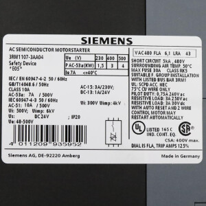 Siemens SIRIUS 3RM1 Direktstarter 3RM1107-3AA04 GEB