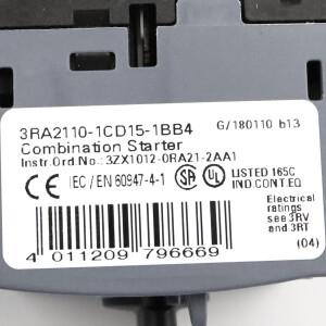 Siemens Verbraucherabzweig 3RA2110-1CD15-1BB4 NOV