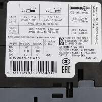 Siemens Verbraucherabzweig 3RA2110-1CD15-1BB4 NOV