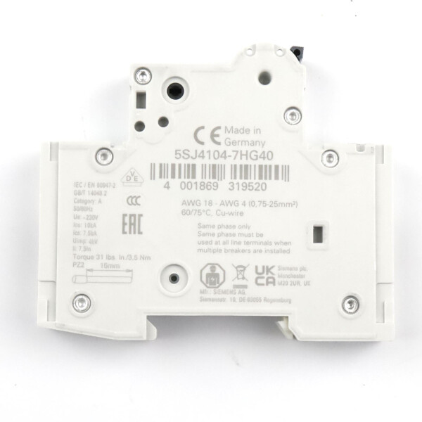 Siemens Leitungsschutzschalter 5SJ4104-7HG40 OVP
