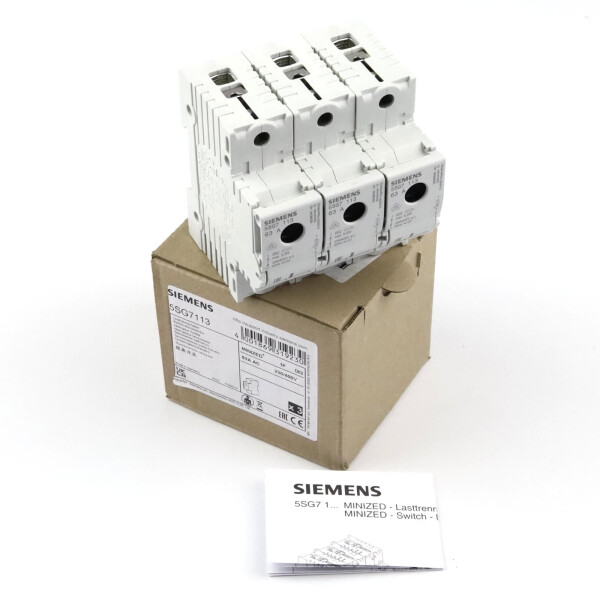 Siemens MINIZED Lasttrennschalter  5SG7113 (3Stk.) OVP