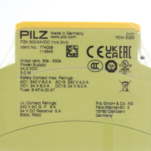 Pilz Sicherheitsschaltgerät PZA 300/24VDC 1n/o 2n/c 774029 OVP