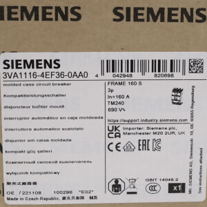 Siemens Leistungsschalter 3VA1116-4EF36-0AA0 OVP