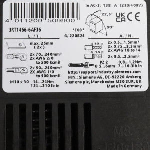 Siemens Schütz 3RT1466-6AF36 OVP