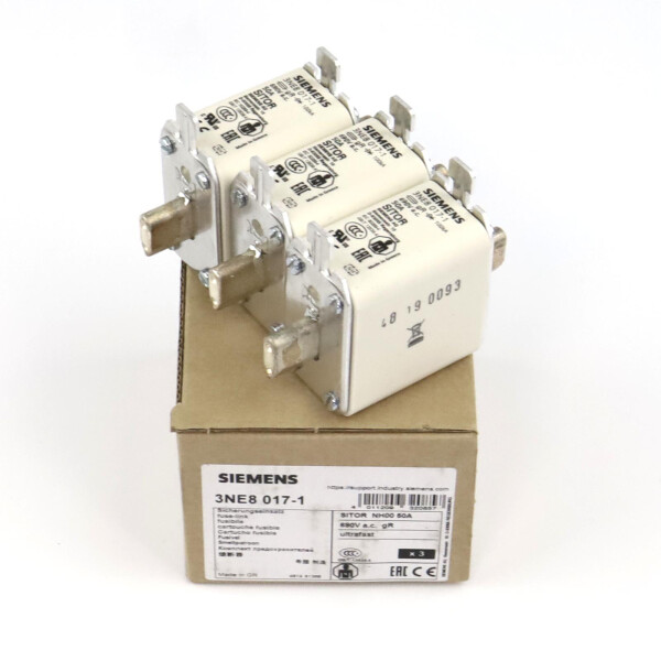 Siemens SITOR-Sicherungseinsatz 3NE8017-1 (3Stk.) OVP