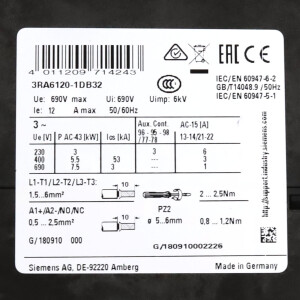 Siemens Direktstarter 3RA6120-1DB32 NOV