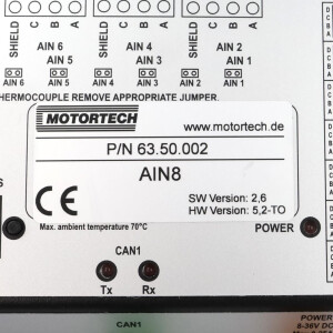MOTORTECH ComAp Analogeingangsmodul IS-AIN8 63.50.002 OVP
