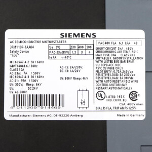 Siemens SIRIUS 3RM1 Direktstarter 3RM1107-1AA04 OVP